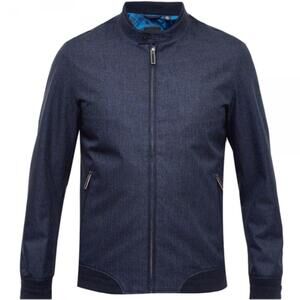 LKNW Ted Baker Apollo Mouline Bomber Jacket Navy 4 Large